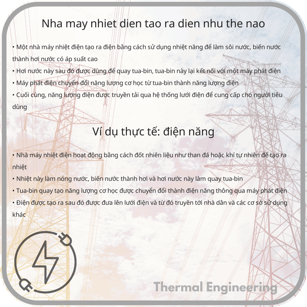 Nhà máy nhiệt điện tạo ra điện như thế nào