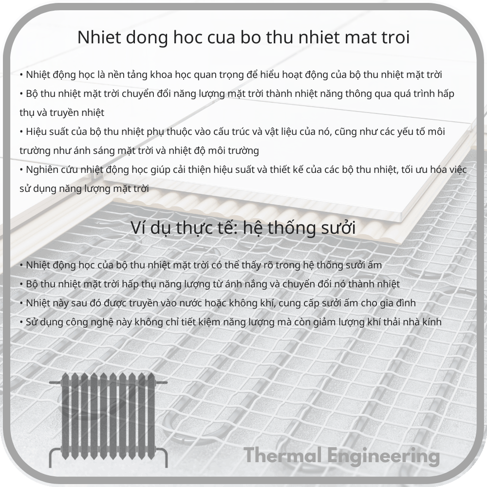 Nhiệt động học của bộ thu nhiệt mặt trời