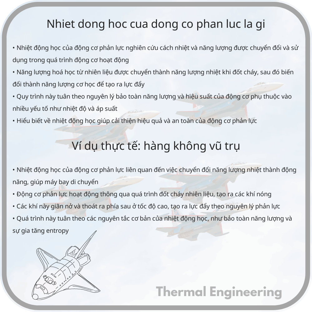 Nhiệt động học của động cơ phản lực là gì?
