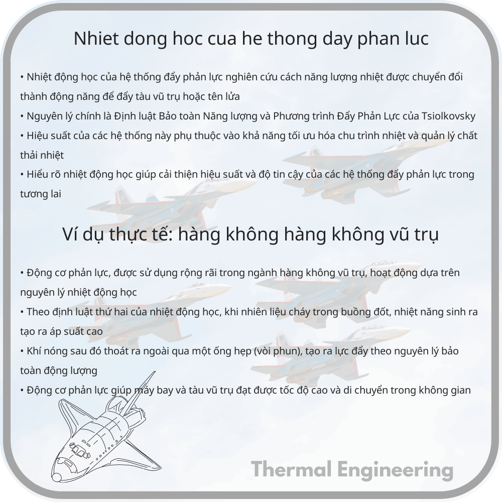 Nhiệt động học của hệ thống đẩy phản lực