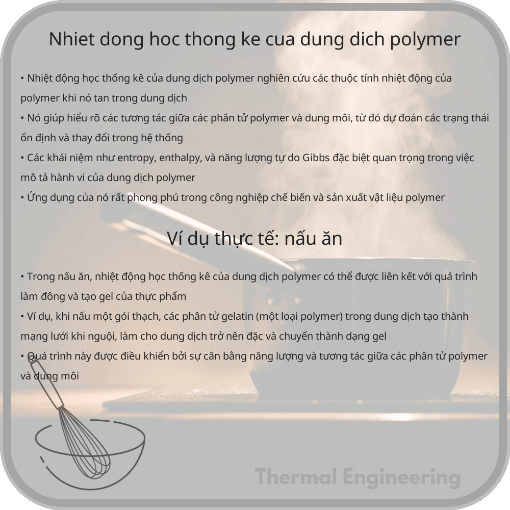 Nhiệt động học thống kê của dung dịch polymer