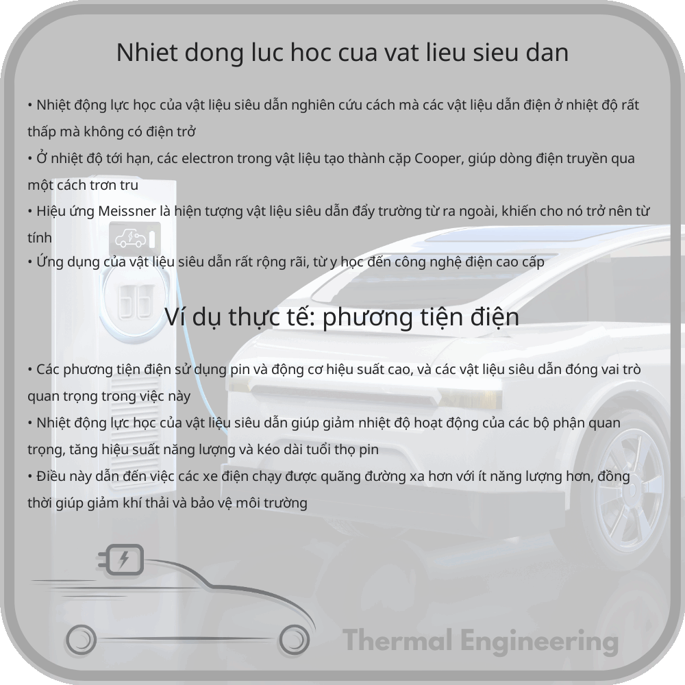 Nhiệt động lực học của vật liệu siêu dẫn