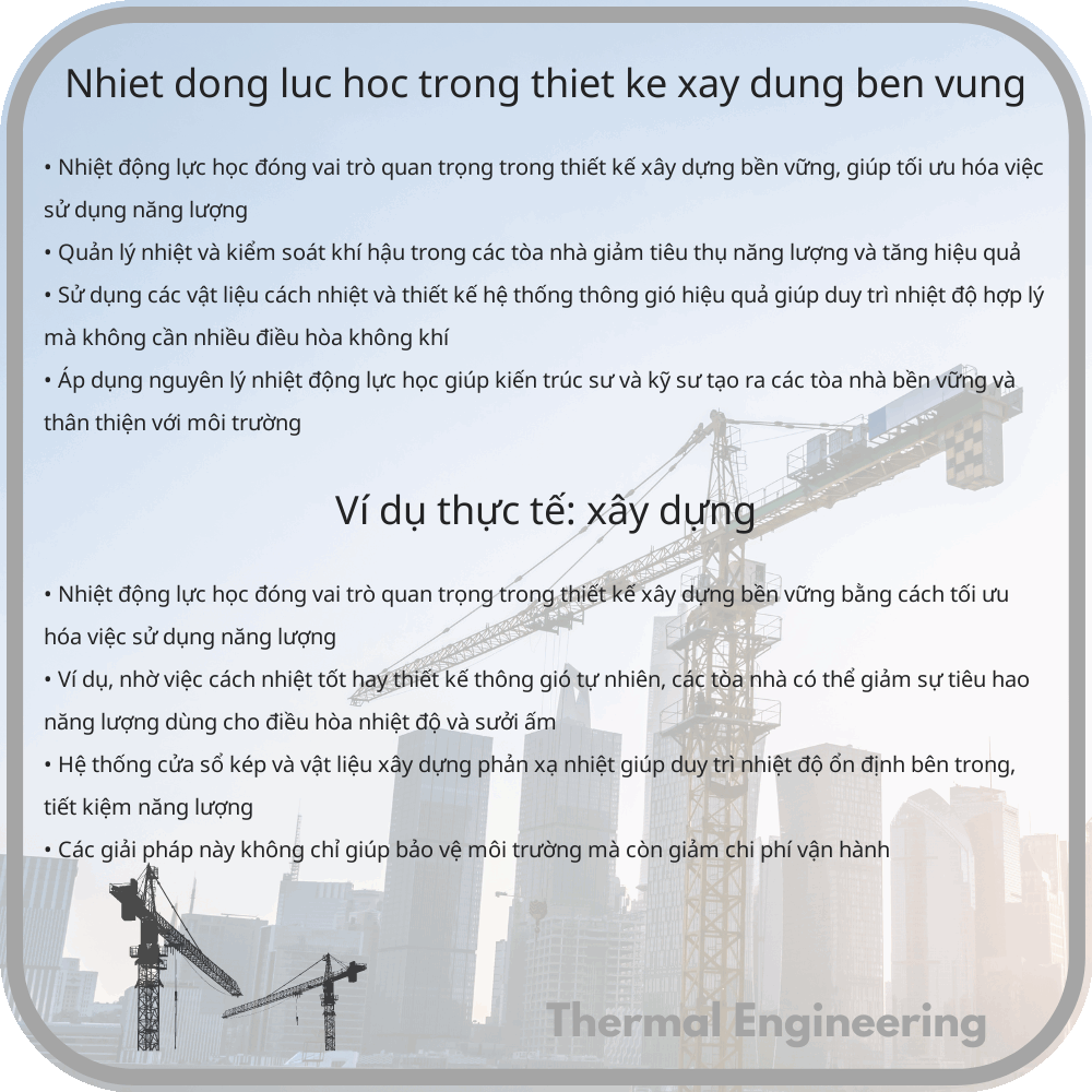 Nhiệt động lực học trong thiết kế xây dựng bền vững