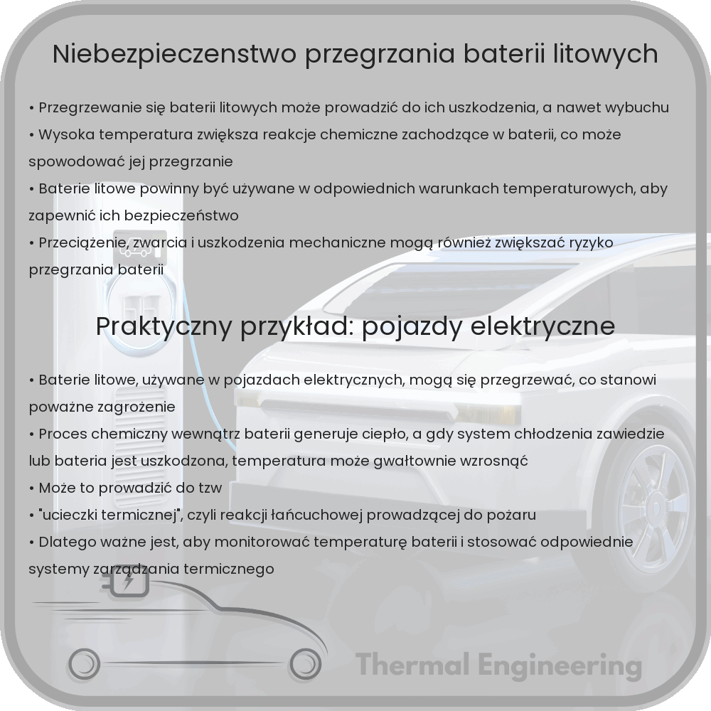 Niebezpieczeństwo przegrzania baterii litowych
