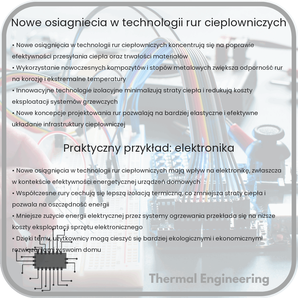 Nowe osiągnięcia w technologii rur ciepłowniczych