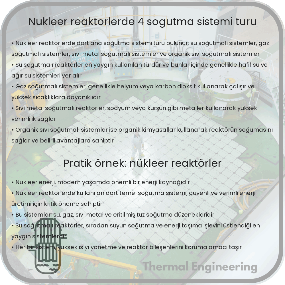 Nükleer Reaktörlerde 4 Soğutma Sistemi Türü
