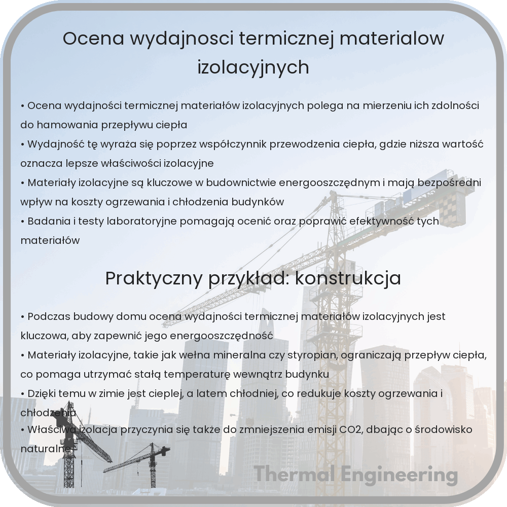 Ocena wydajności termicznej materiałów izolacyjnych