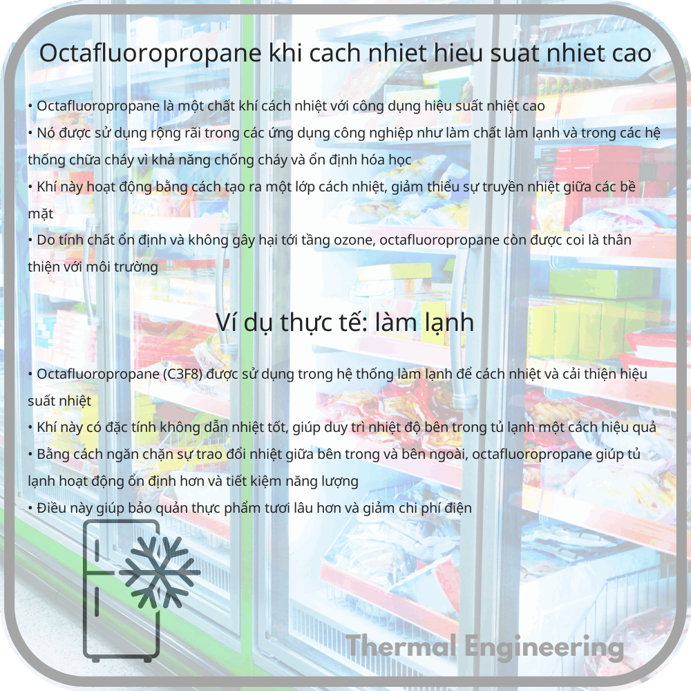 Octafluoropropane: Khí Cách Nhiệt, Hiệu Suất Nhiệt Cao