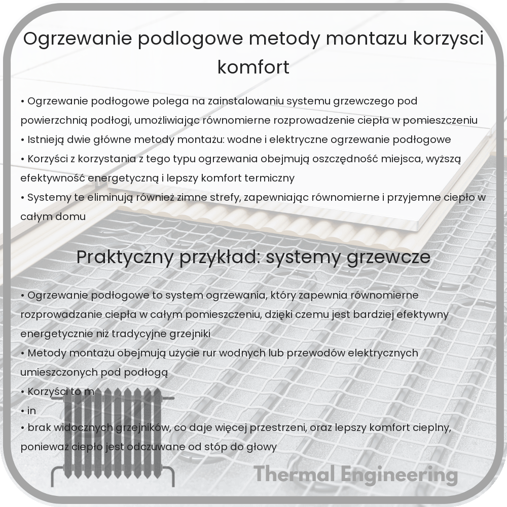 Ogrzewanie Podłogowe | Metody Montażu, Korzyści, Komfort