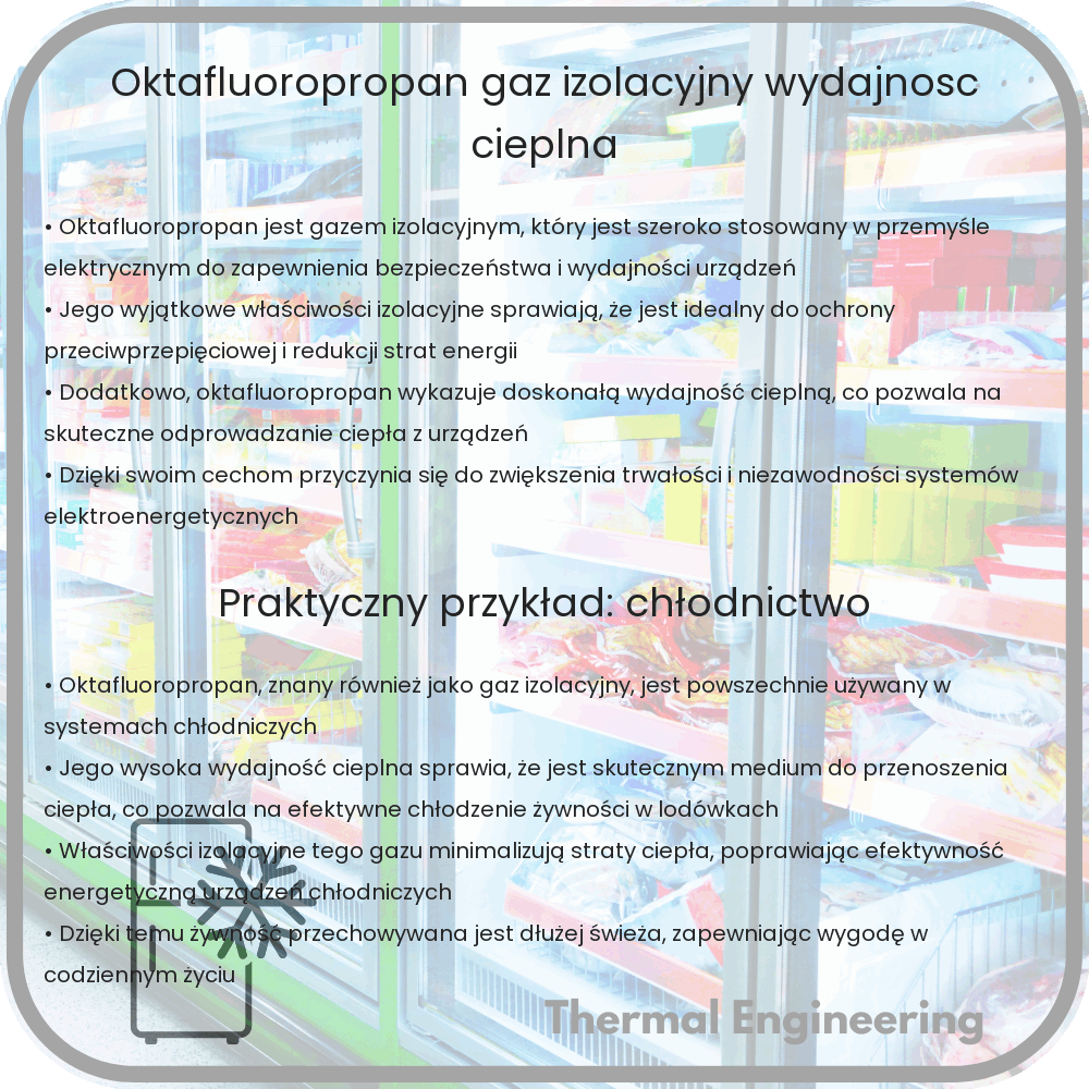 Oktafluoropropan | Gaz izolacyjny, Wydajność cieplna