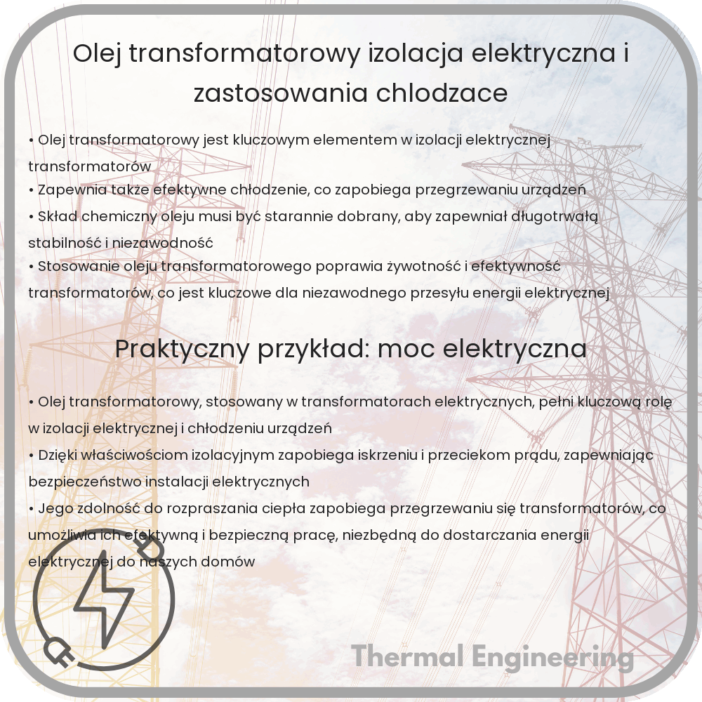 Olej transformatorowy | Izolacja elektryczna i zastosowania chłodzące