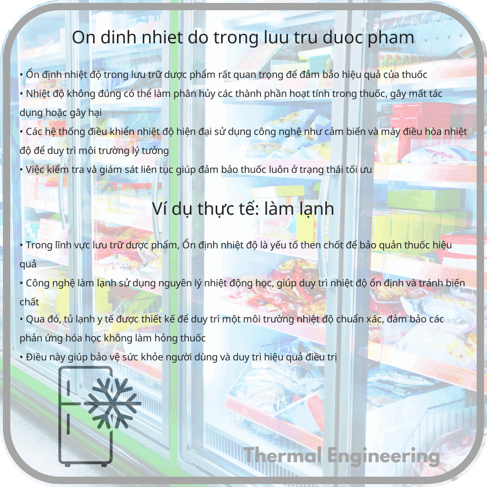 Ổn định nhiệt độ trong lưu trữ dược phẩm