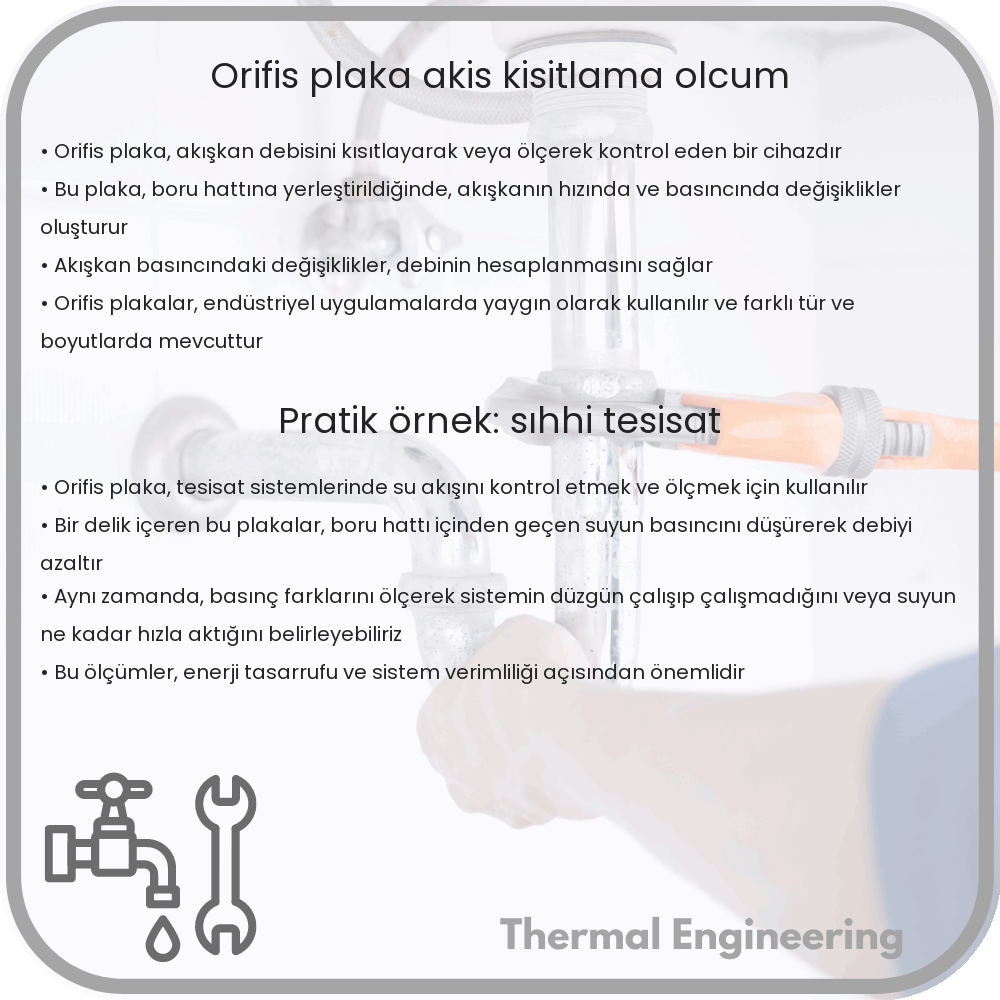 Orifis Plaka | Akış Kısıtlama, Ölçüm