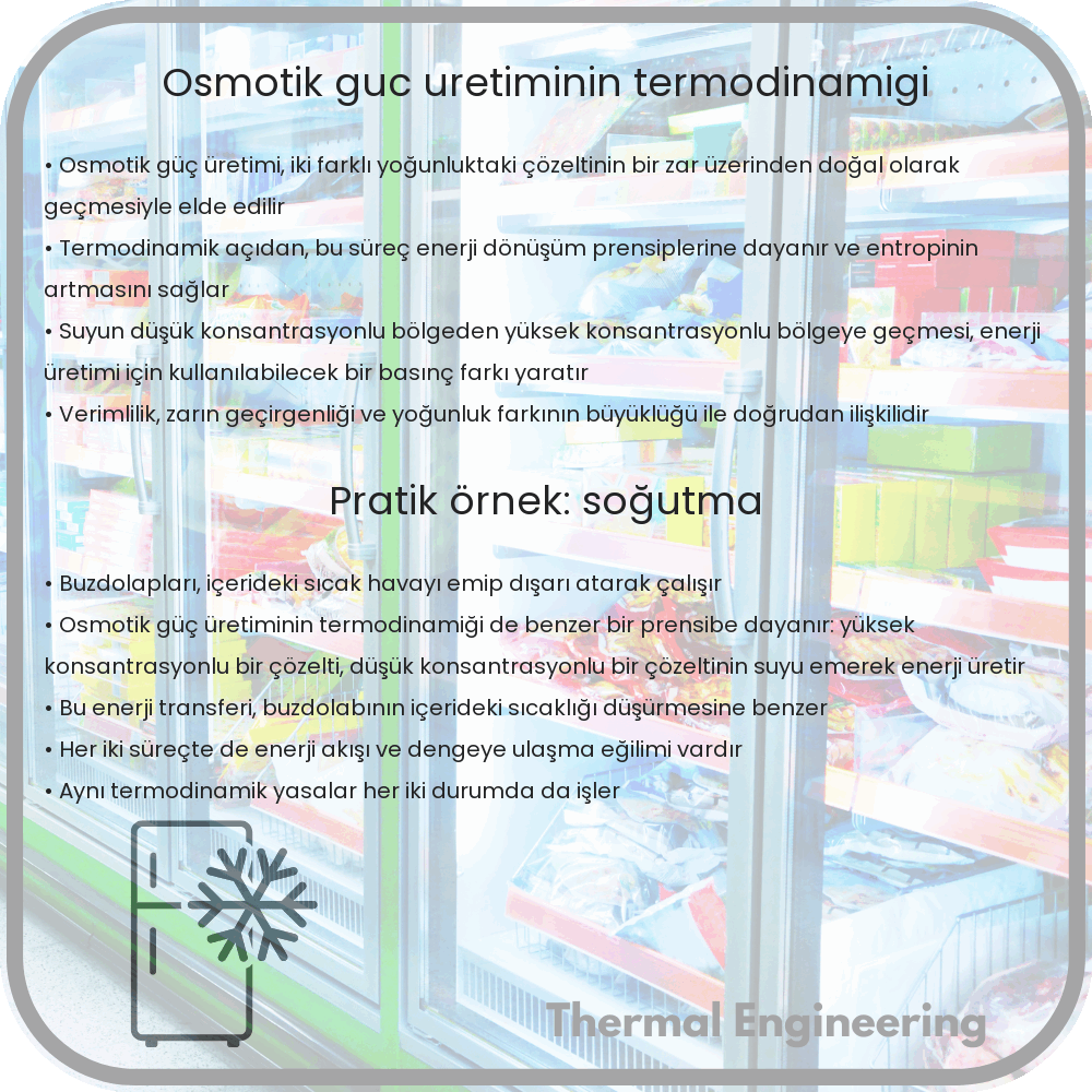 Osmotik Güç Üretiminin Termodinamiği
