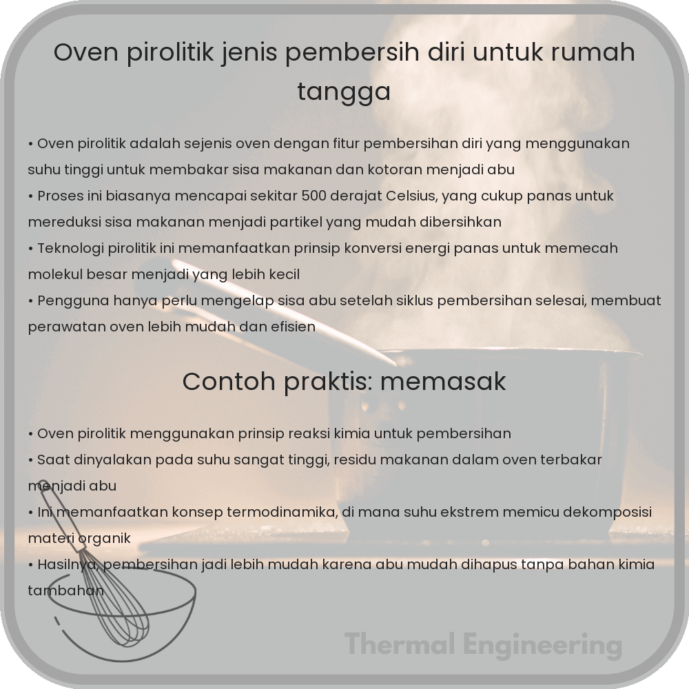 Oven Pirolitik | Jenis Pembersih Diri Untuk Rumah Tangga