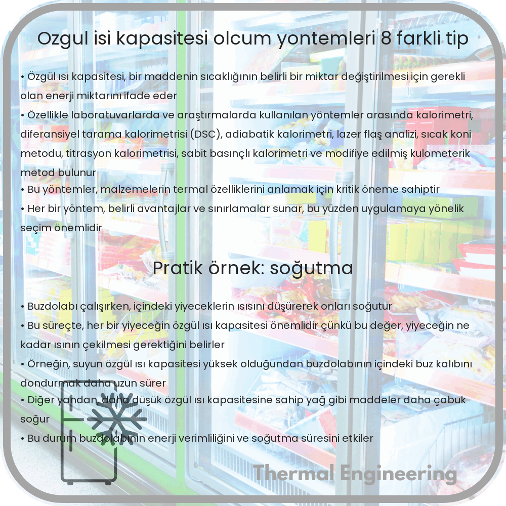 Özgül Isı Kapasitesi Ölçüm Yöntemleri: 8 Farklı Tip