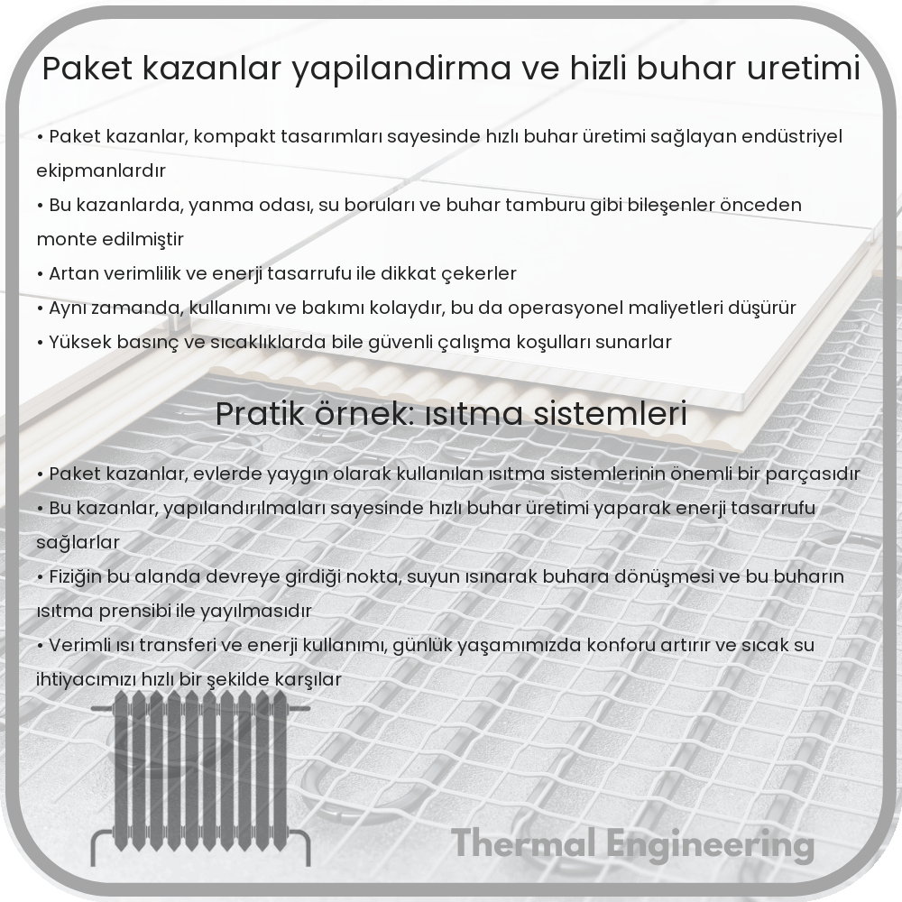 Paket Kazanlar | Yapılandırma ve Hızlı Buhar Üretimi