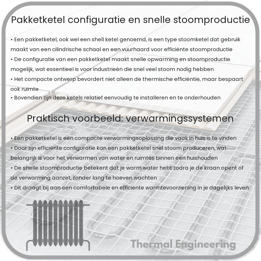 Pakketketel | Configuratie en Snelle Stoomproductie