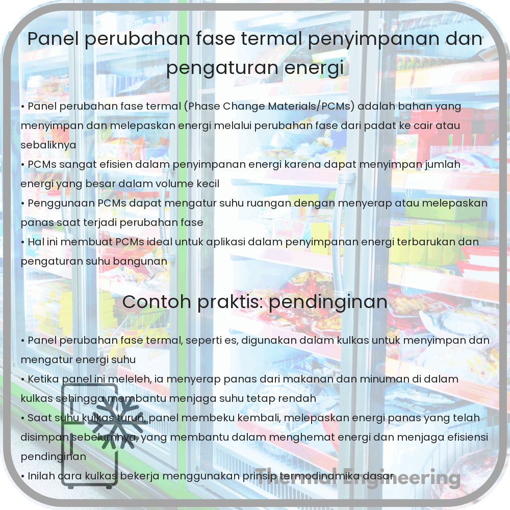 Panel Perubahan Fase Termal | Penyimpanan dan Pengaturan Energi