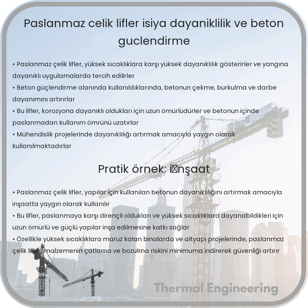Paslanmaz Çelik Lifler | Isıya Dayanıklılık ve Beton Güçlendirme