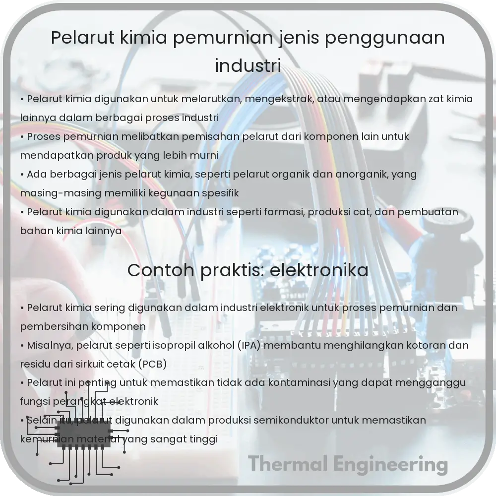 Pelarut Kimia | Pemurnian, Jenis & Penggunaan Industri