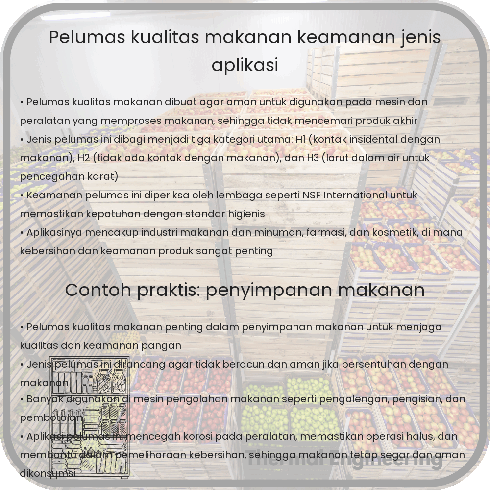 Pelumas Kualitas Makanan | Keamanan, Jenis & Aplikasi