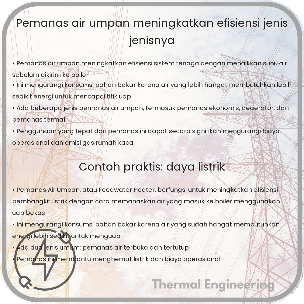 Pemanas Air Umpan | Meningkatkan Efisiensi, Jenis-jenisnya