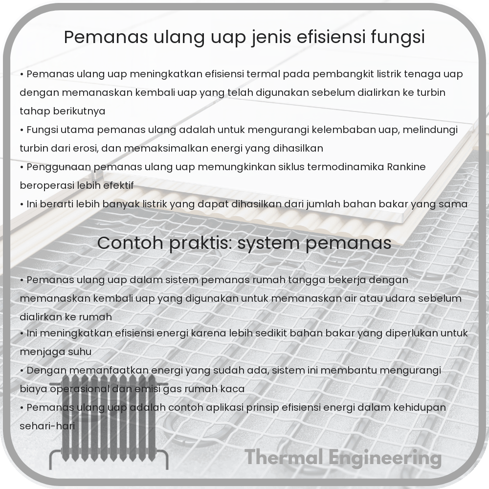 Pemanas Ulang Uap | Jenis Efisiensi, Fungsi
