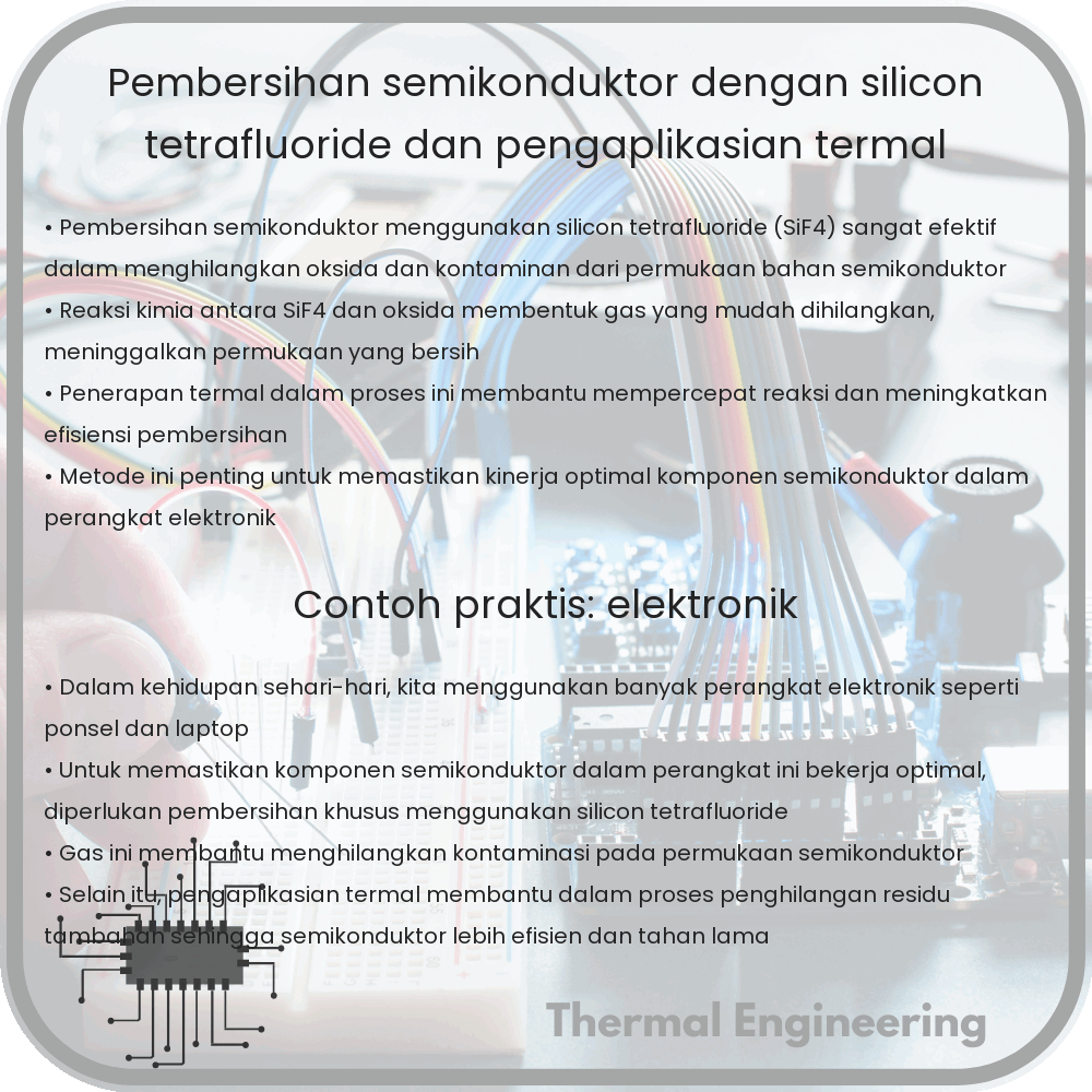 Pembersihan Semikonduktor dengan Silicon Tetrafluoride dan Pengaplikasian Termal