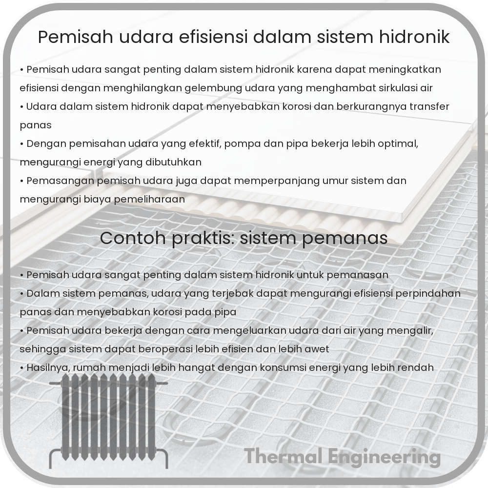 Pemisah Udara | Efisiensi dalam Sistem Hidronik
