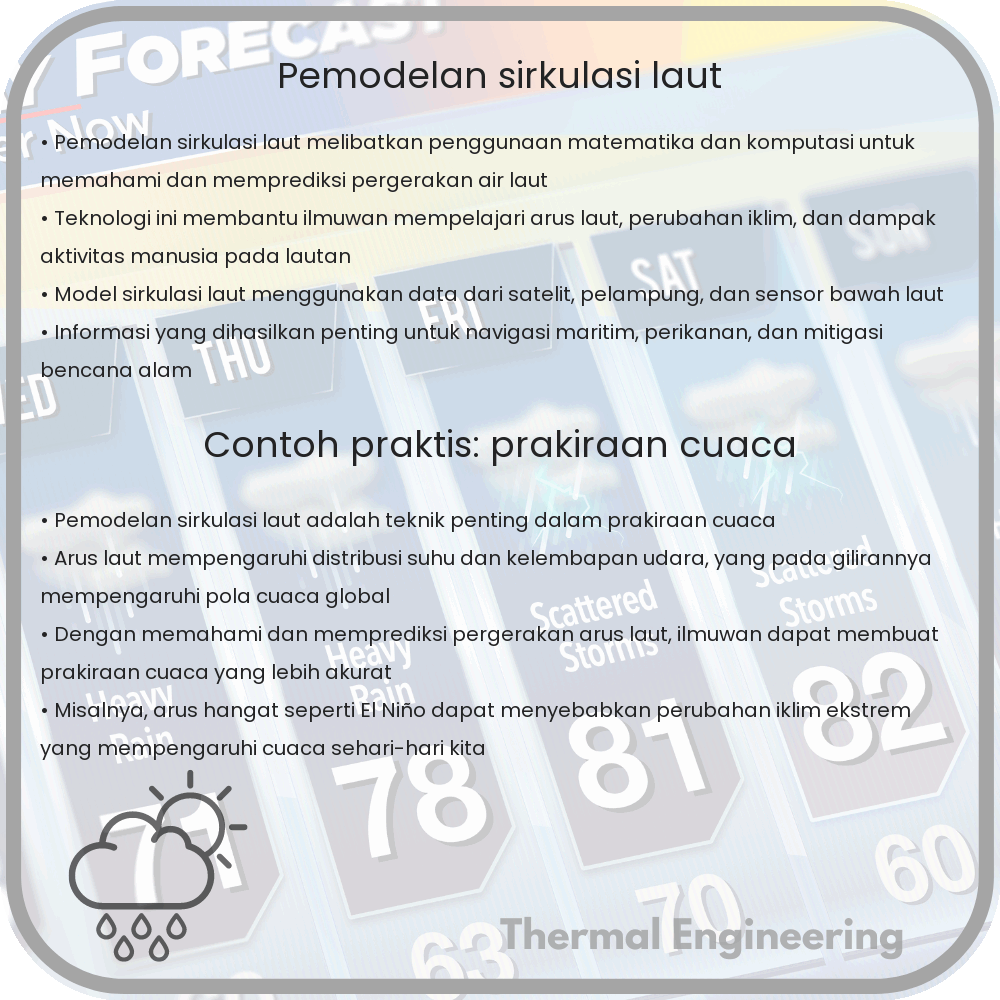 Pemodelan Sirkulasi Laut