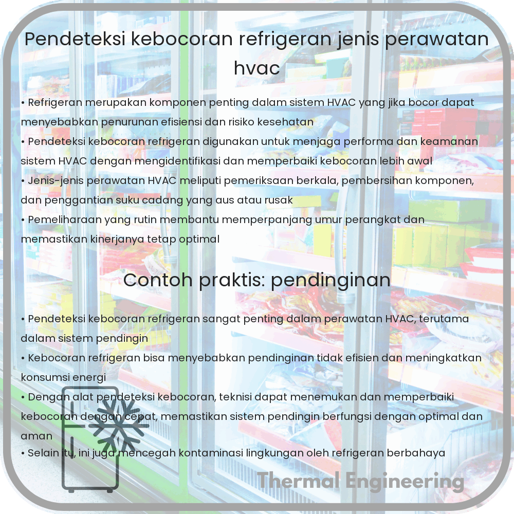 Pendeteksi Kebocoran Refrigeran | Jenis Perawatan HVAC