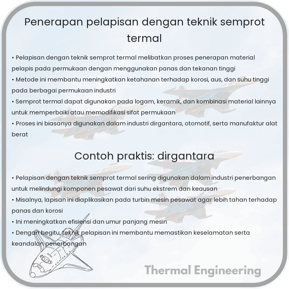 Penerapan Pelapisan dengan Teknik Semprot Termal