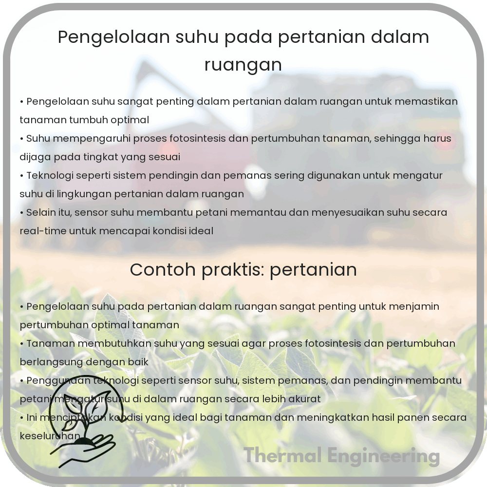 Pengelolaan Suhu pada Pertanian Dalam Ruangan