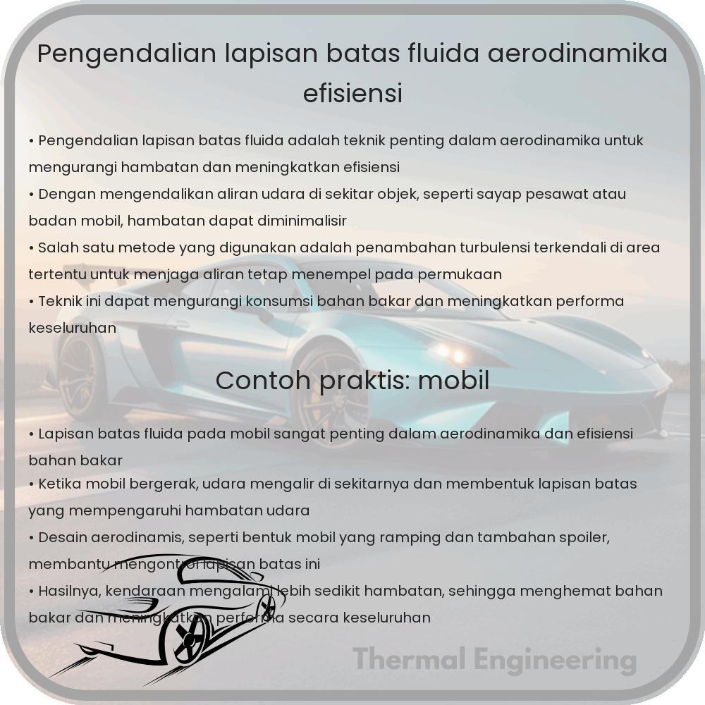 Pengendalian Lapisan Batas Fluida | Aerodinamika & Efisiensi
