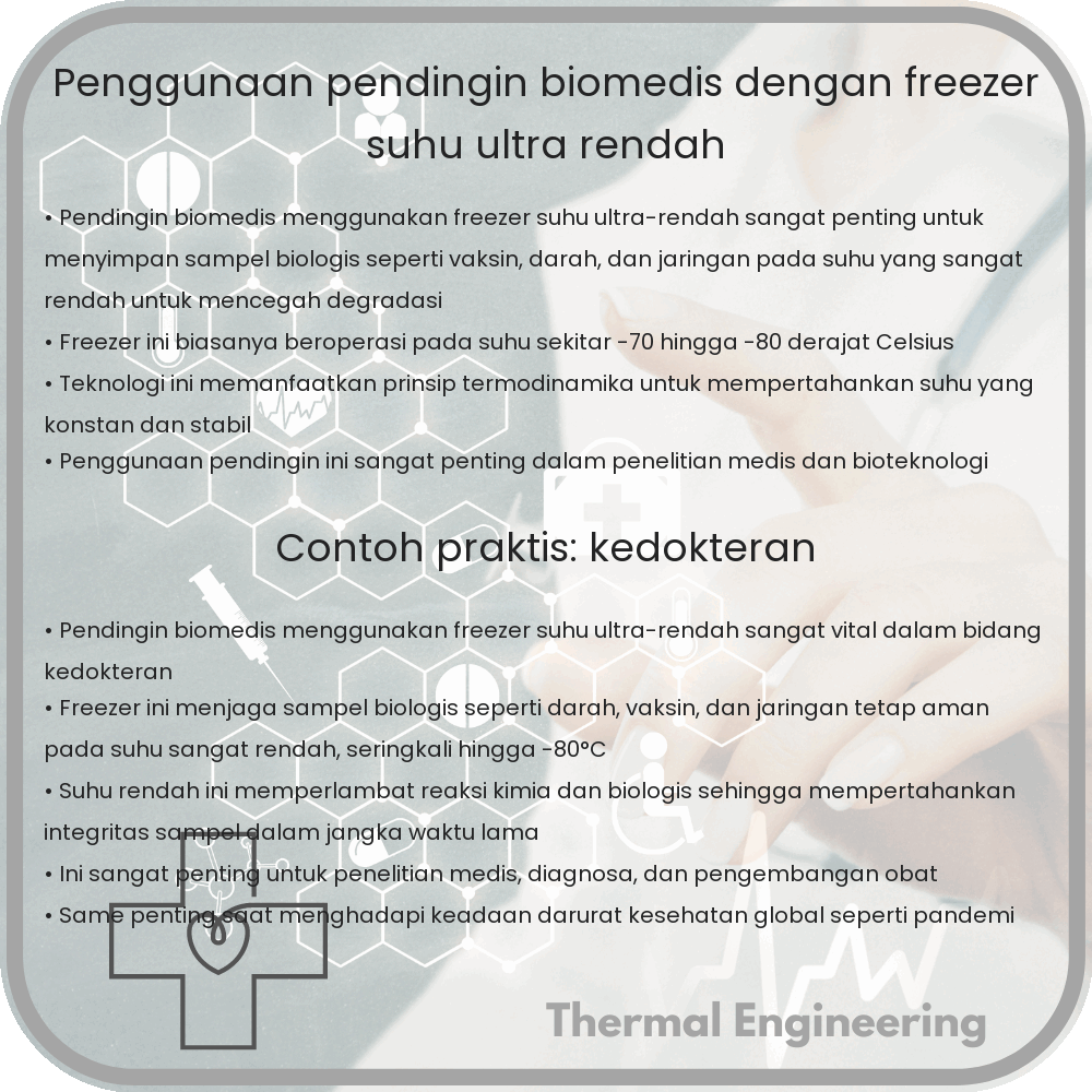 Penggunaan Pendingin Biomedis dengan Freezer Suhu Ultra-Rendah