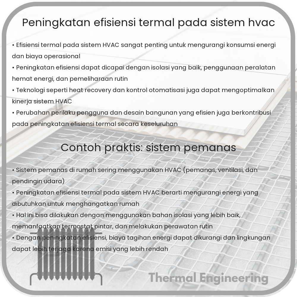 Peningkatan Efisiensi Termal pada Sistem HVAC