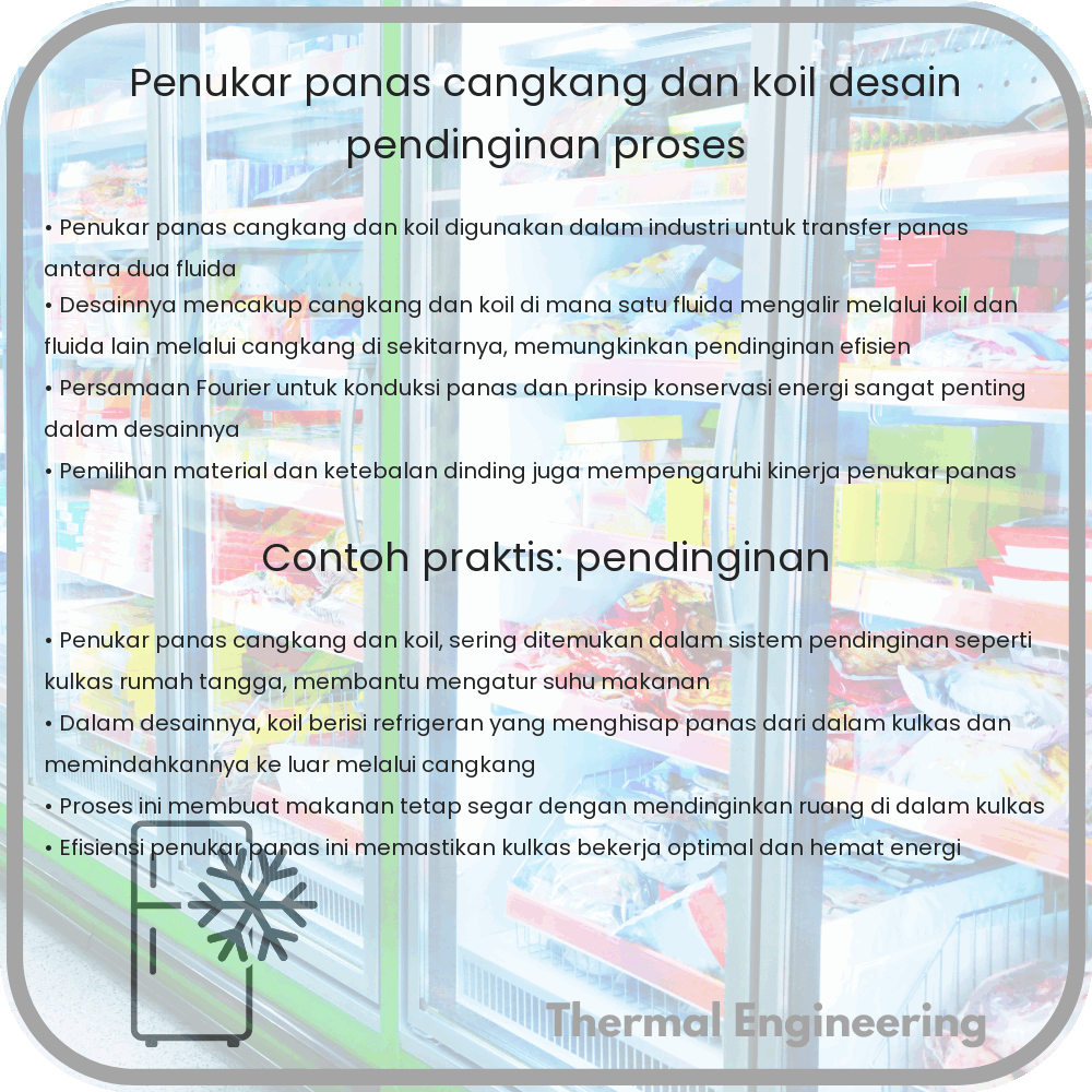 Penukar Panas Cangkang dan Koil | Desain, Pendinginan Proses