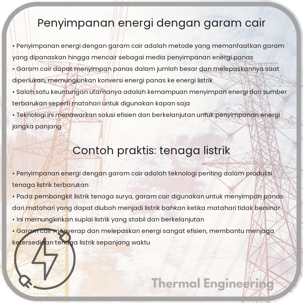 Penyimpanan Energi dengan Garam Cair