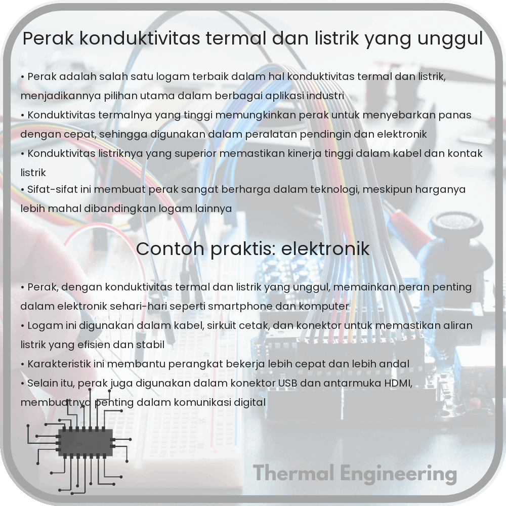 Perak: Konduktivitas Termal dan Listrik yang Unggul
