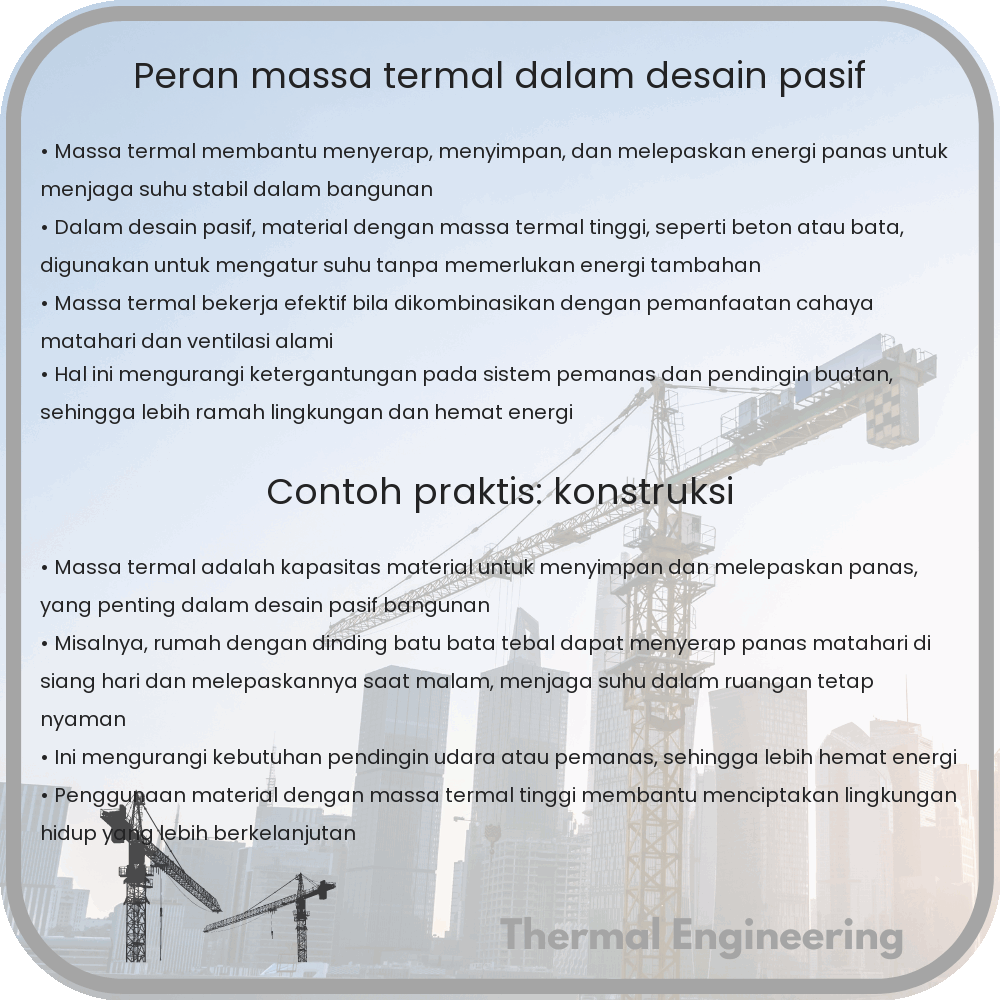 Peran Massa Termal dalam Desain Pasif