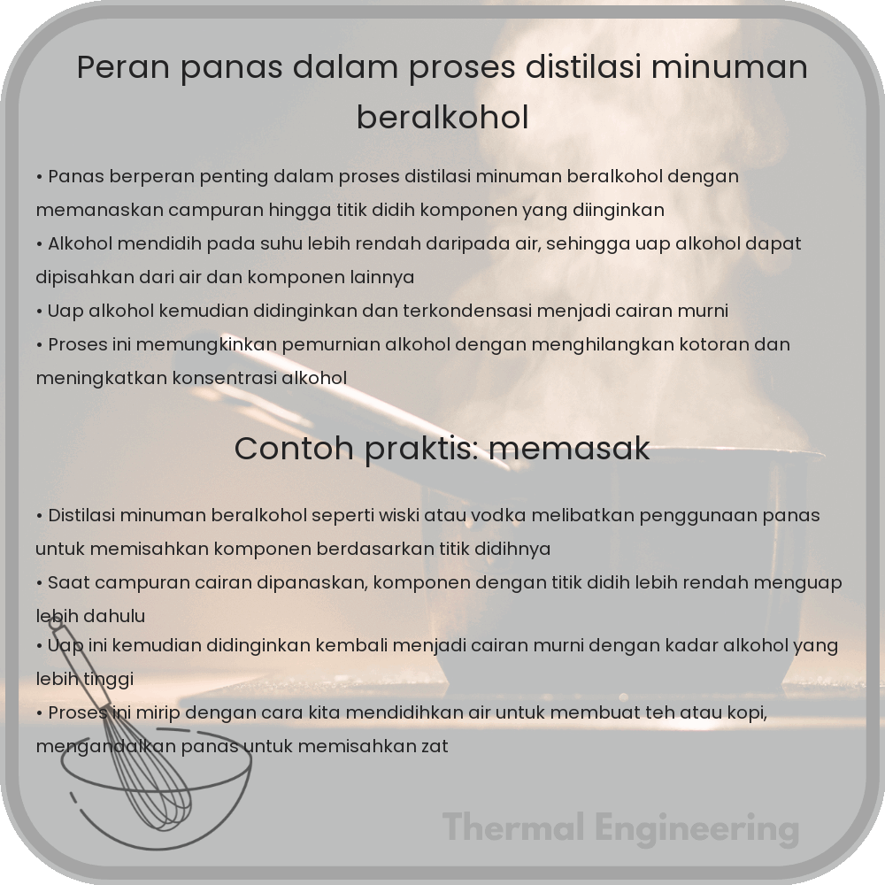 Peran Panas dalam Proses Distilasi Minuman Beralkohol