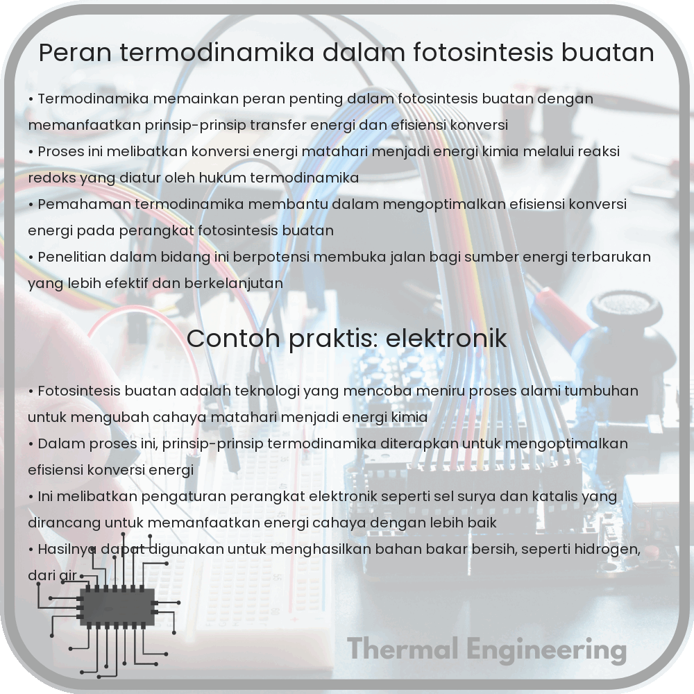 Peran Termodinamika dalam Fotosintesis Buatan
