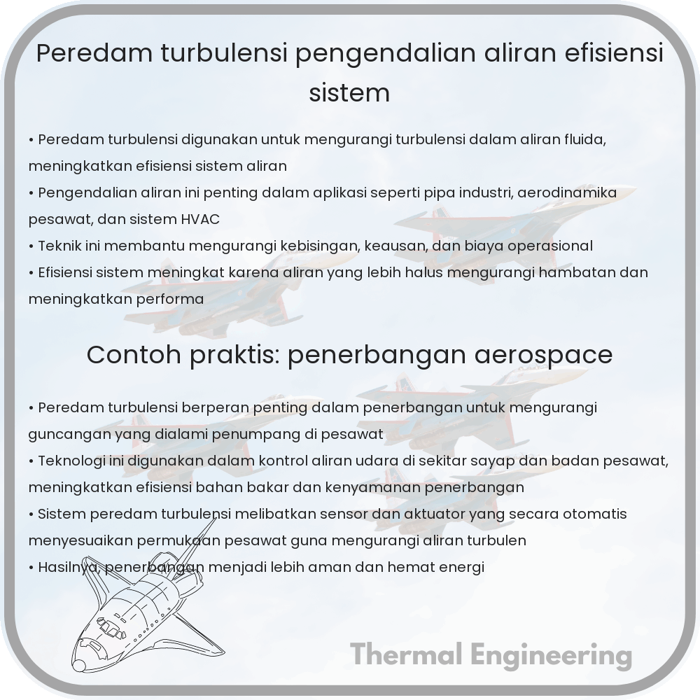 Peredam Turbulensi | Pengendalian Aliran, Efisiensi & Sistem
