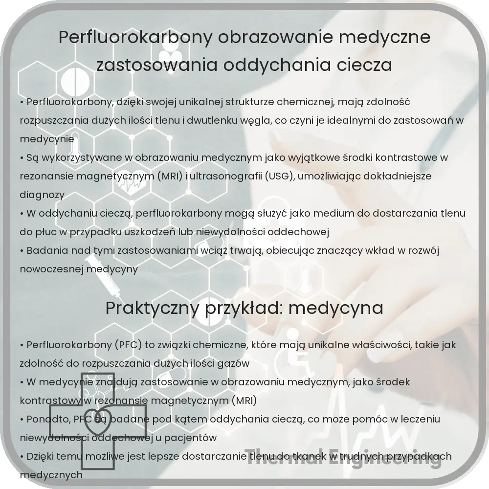 Perfluorokarbony | Obrazowanie Medyczne, Zastosowania Oddychania Cieczą