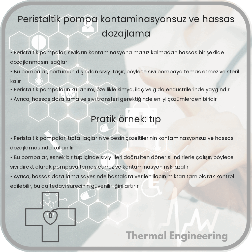 Peristaltik Pompa | Kontaminasyonsuz ve Hassas Dozajlama