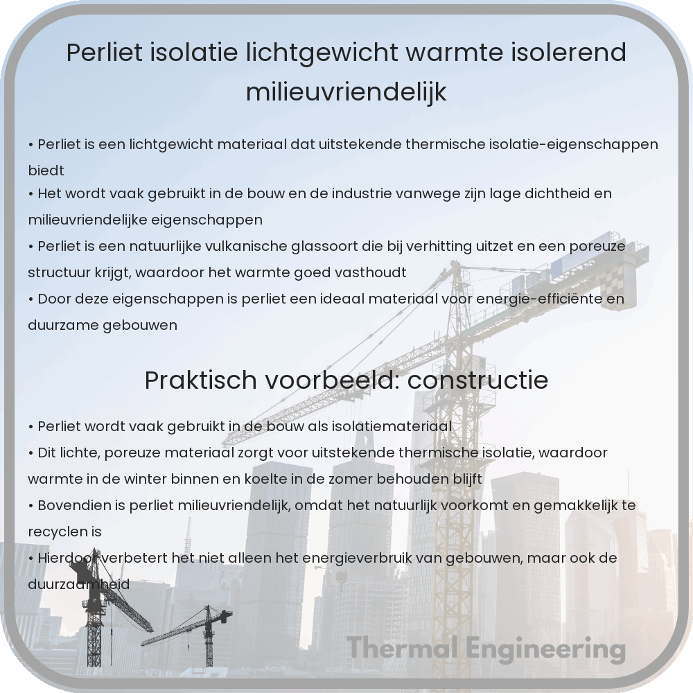 Perliet Isolatie | Lichtgewicht, Warmte Isolerend, Milieuvriendelijk