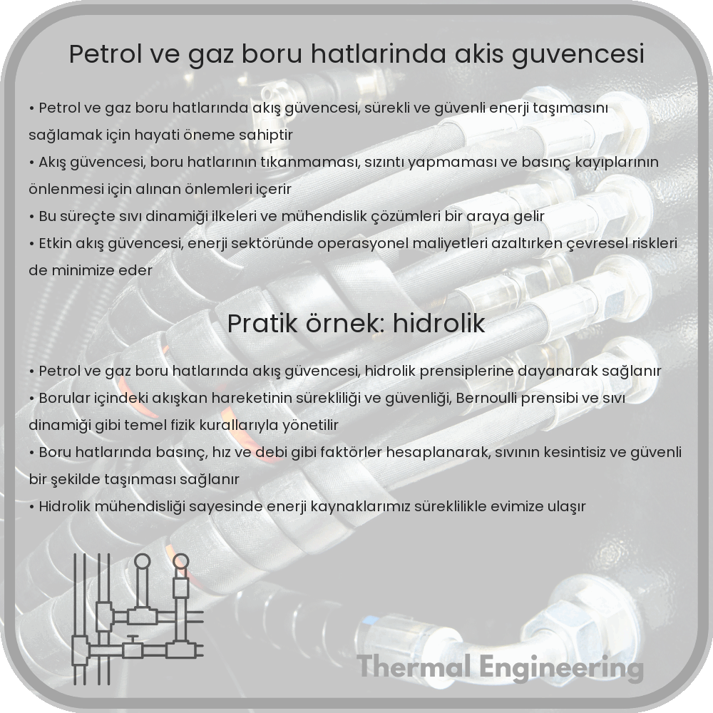 Petrol ve Gaz Boru Hatlarında Akış Güvencesi