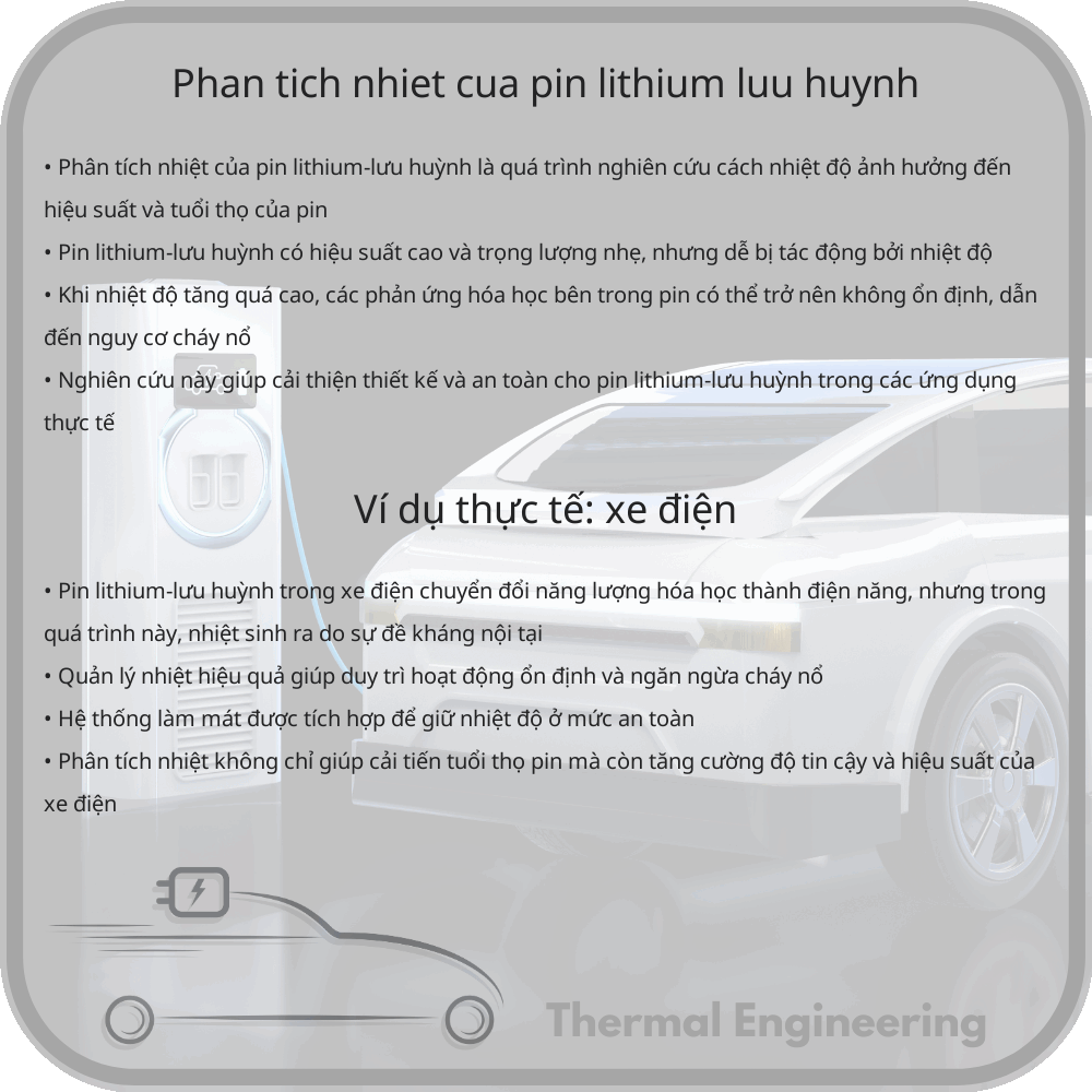 Phân tích nhiệt của pin lithium-lưu huỳnh