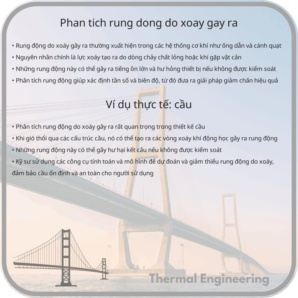 Phân tích rung động do xoáy gây ra